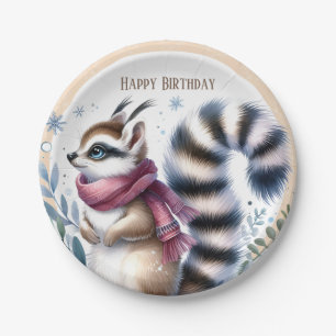 Winter Vibes Ringtail - Geburtstag Pappteller