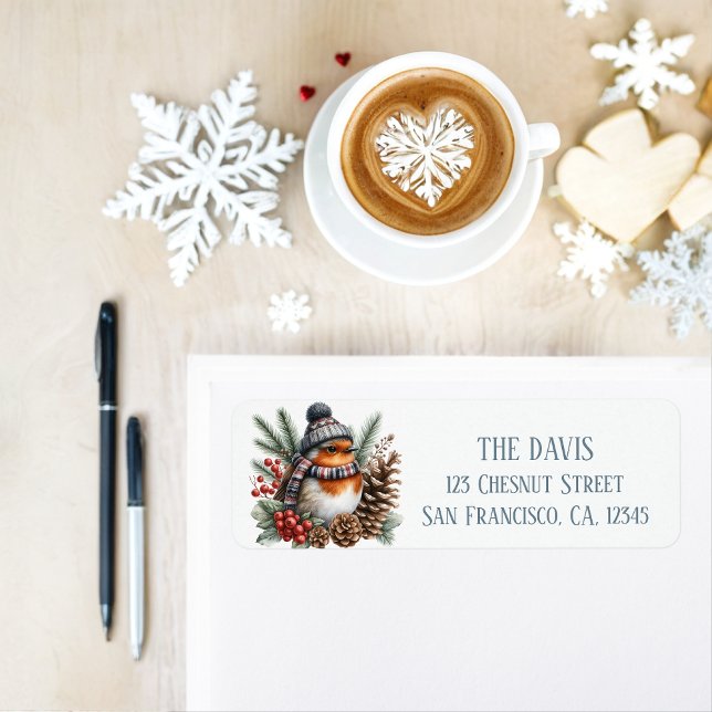 Winter Vibes Robin - Rücksendeadresse (Von Creator hochgeladen)