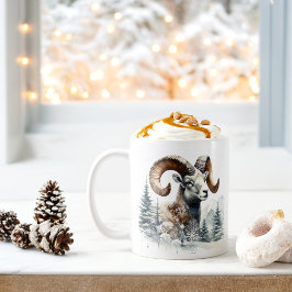 Winter Vibes Rocky Mountain Bighorn Sheep - Kaffeetasse