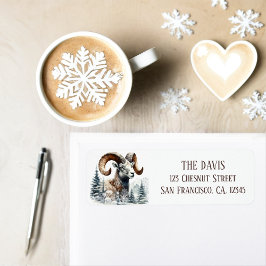 Winter Vibes Rocky Mountain Bighorn Sheep - Rückke