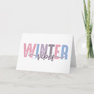 Winter-Vibes - Sanfte Pastell-Typografie Karte