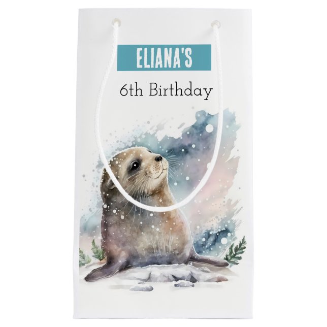 Winter vibes Siegel - Geburtstagsparty - Kleine Geschenktüte (Vorderseite)