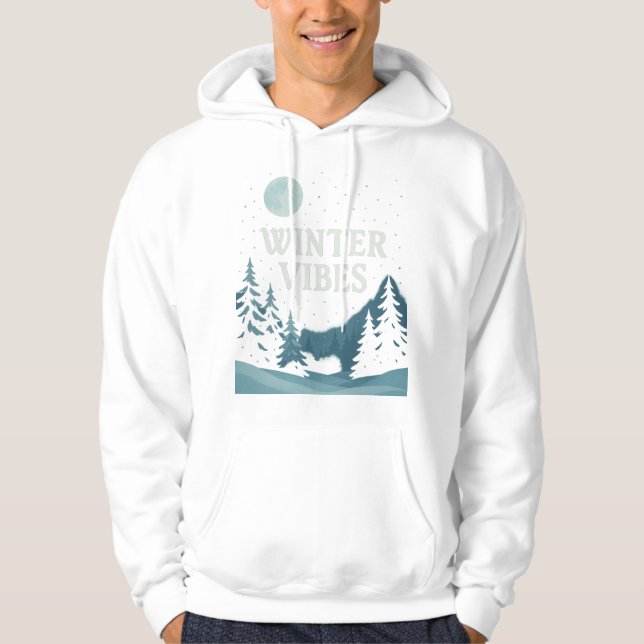 Winter Vibes Snowy Fantasy Design Hoodie (Vorderseite)