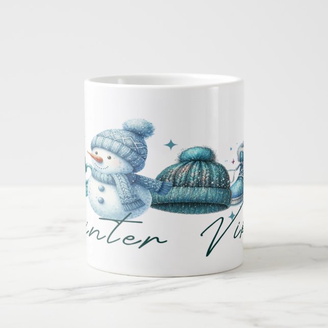 Winter Vibes Tasse: Ein gemütliches und festliches Jumbo-Tasse (Vorderseite)