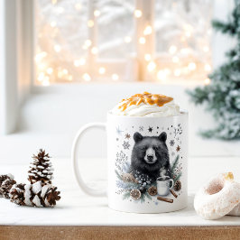 Winter Vibes Wasserfarbener Bär - Kaffeetasse