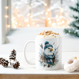 Winter Vibes Watercolor Bald Eagle - Kaffeetasse