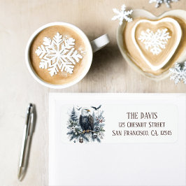 Winter Vibes Watercolor Bald Eagle Rücksendeadress