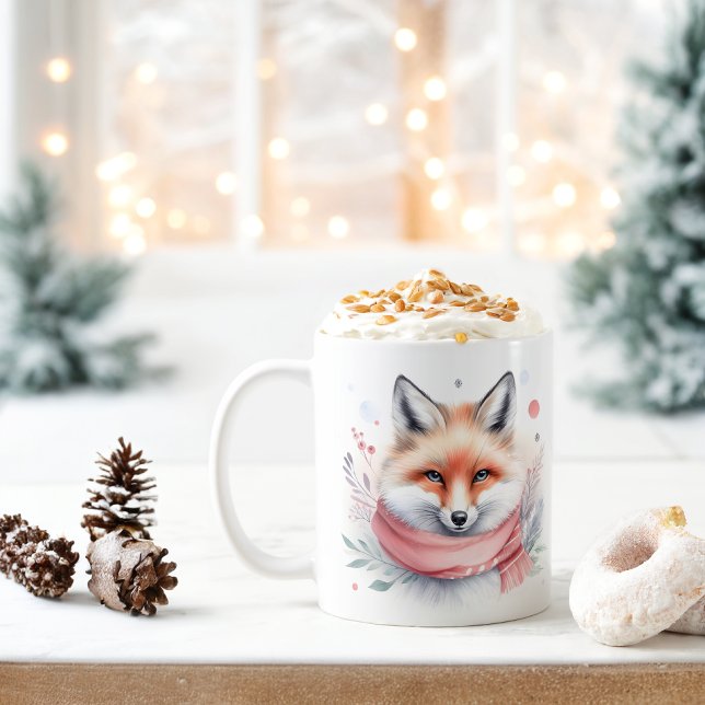 Winter Vibes Watercolor Fox - Kaffeetasse (Von Creator hochgeladen)