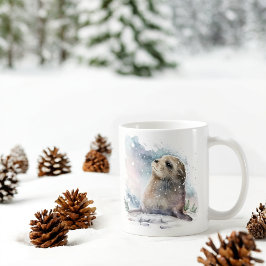 Winter Vibes Watercolor Siegel Kaffeetasse