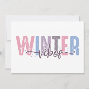 Winter Vibes - Weiche Pasteltypografie Karte