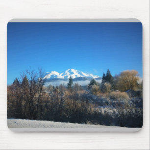 Winter View at Mount Shasta, CA Mousepad