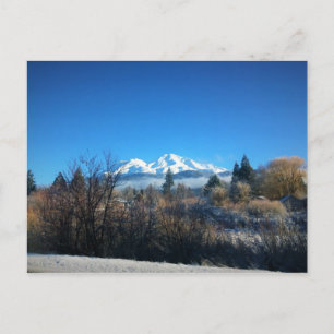 Winter View at Mount Shasta, CA Postkarte