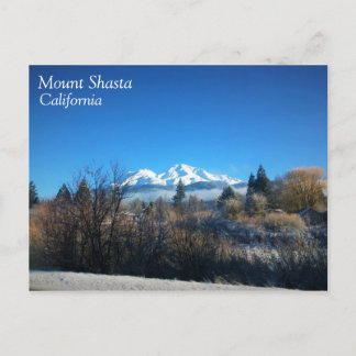 Winter View at Mount Shasta, CA Postkarte