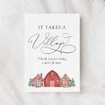 Winter Village Christmas Baby Dusche Dankeskarte<br><div class="desc">Vielen Dank an Freunde und Familie,  die mit diesem eleganten Winterdorf,  dem Dankeschön-Karten gewidmet sind,  Ihre Babydusche besucht haben.</div>