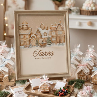 Winter Village Lebkuchen-Partygeschenk   Poster