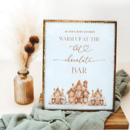 Winter Village Warm auf der Hot Chocolate Bar Poster