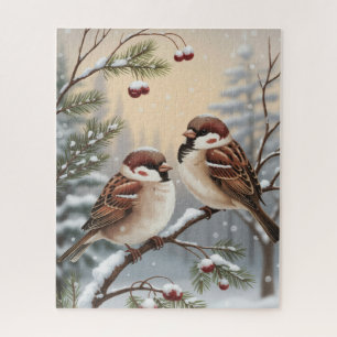 Winter-Vögel-Puzzle Puzzle