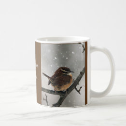 Winter-Vogel-Tasse:  Carolina-Zaunkönig Tasse
