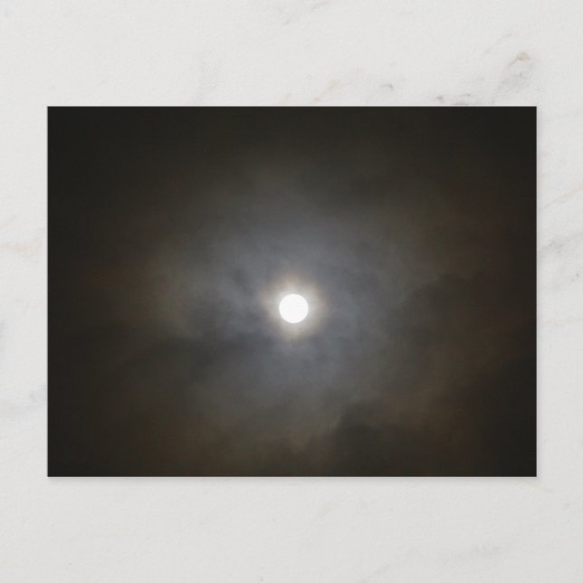Winter Vollmond Postkarte (Vorderseite)