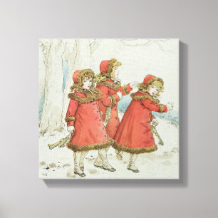 Winter' vom Babybuch Tunes im April 1900 Leinwanddruck