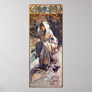 Winter von Alphonse Mucha Poster