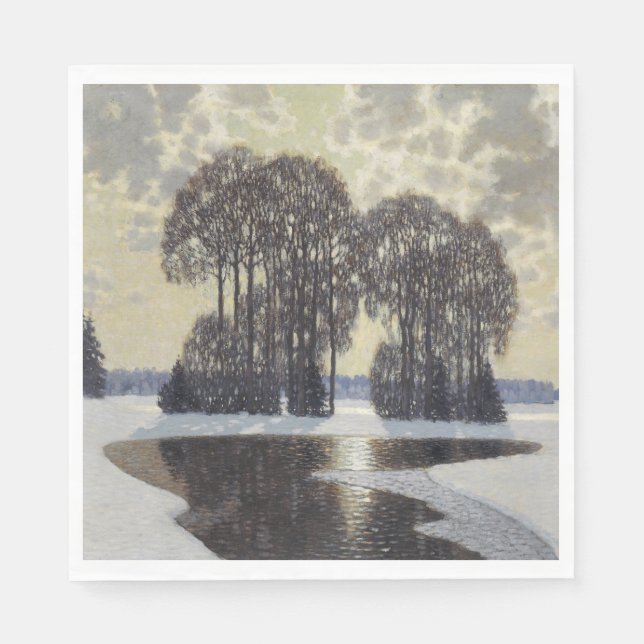 Winter (von Vilhelms Purvitis) Serviette (Vorderseite)