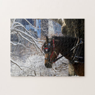 Winter-Wagen-Pferd Puzzle