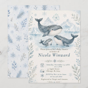 Winter-Wal-Baby-Party Einladung