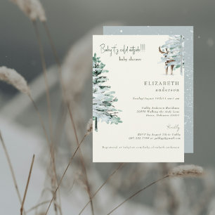 Winter-Wald-Baby, es ist kalt, Baby-Shower II Einladung