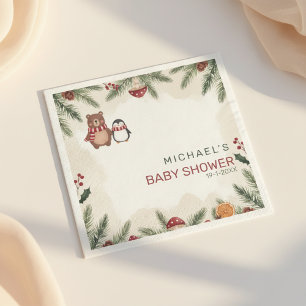 Winter-Wald-Baby-Shower-Servietten Serviette