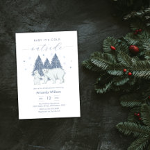 Winter-Wald-Eisbär-Baby-Party