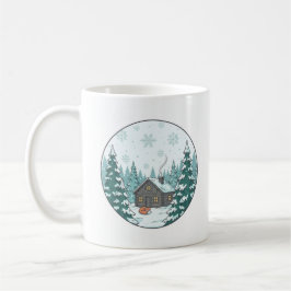Winter-Wald-Keramikbecher (330ml) Kaffeetasse