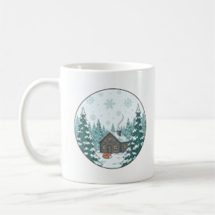Winter-Wald-Keramikbecher (330ml) Kaffeetasse