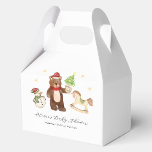 Winter-Wald-Teddybär-Schneemann-Baby-Party Geschenkschachtel