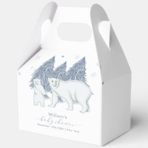 Winter-Wald-Wald-Eisbär-Baby-Party 
