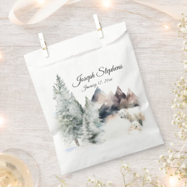 Winter-Wald-Watercolor-Geschenktüten Geschenktütchen