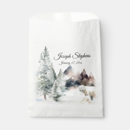Winter-Wald-Watercolor-Geschenktüten Geschenktütchen