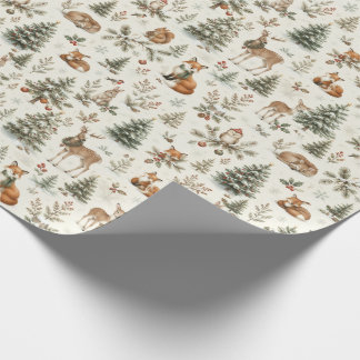 Winter-Wald-Weihnachts-Verpackungspapier Geschenkpapier