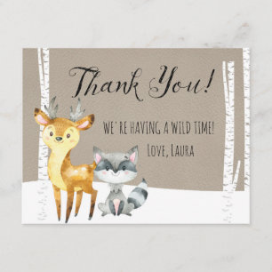 Winter-Waldland dankt Ihnen zu kardieren Dankeskarte