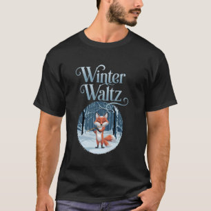 Winter Walzer Fuchs Musik Flöte Schnee Szene Ästhe T-Shirt