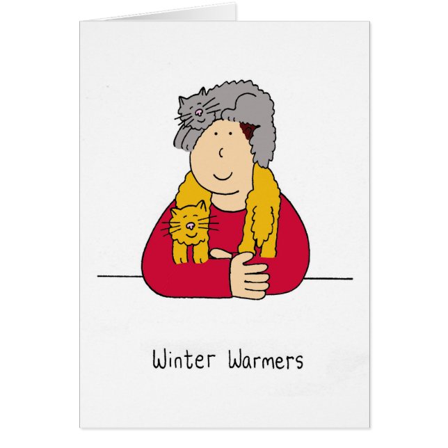 Winter Warmers Cartoon Cat Spaß (Vorne)