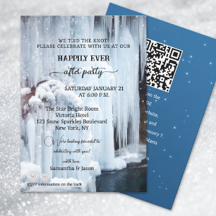 Winter-Wasserfall Hochzeit für immer  Einladung