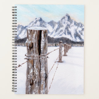 Winter-Wasserfarben-Gebirgskunst-Planer Planer