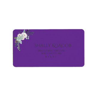 Winter-Wasserfarbenhochzeit Adressaufkleber