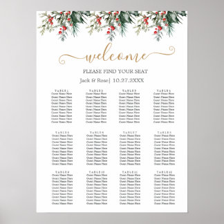 Winter-Wasserfarbenhochzeit Poster