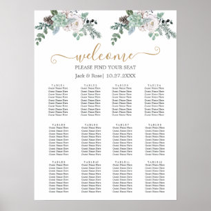 Winter-Wasserfarbenhochzeit Poster