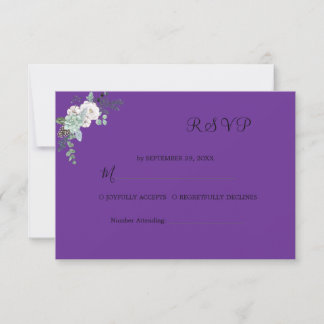 Winter-Wasserfarbenhochzeit RSVP Karte