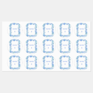 Winter-Wasserfeste Etiketten Minimalistische Schne