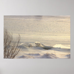 Winter-Wasserlandschaftsfoto-Poster Poster