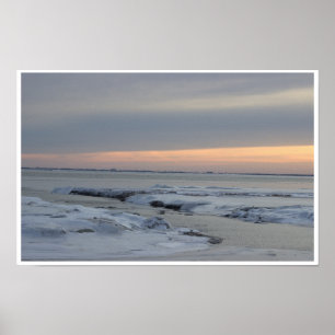 Winter-Wasserlandschaftsfoto-Poster Poster